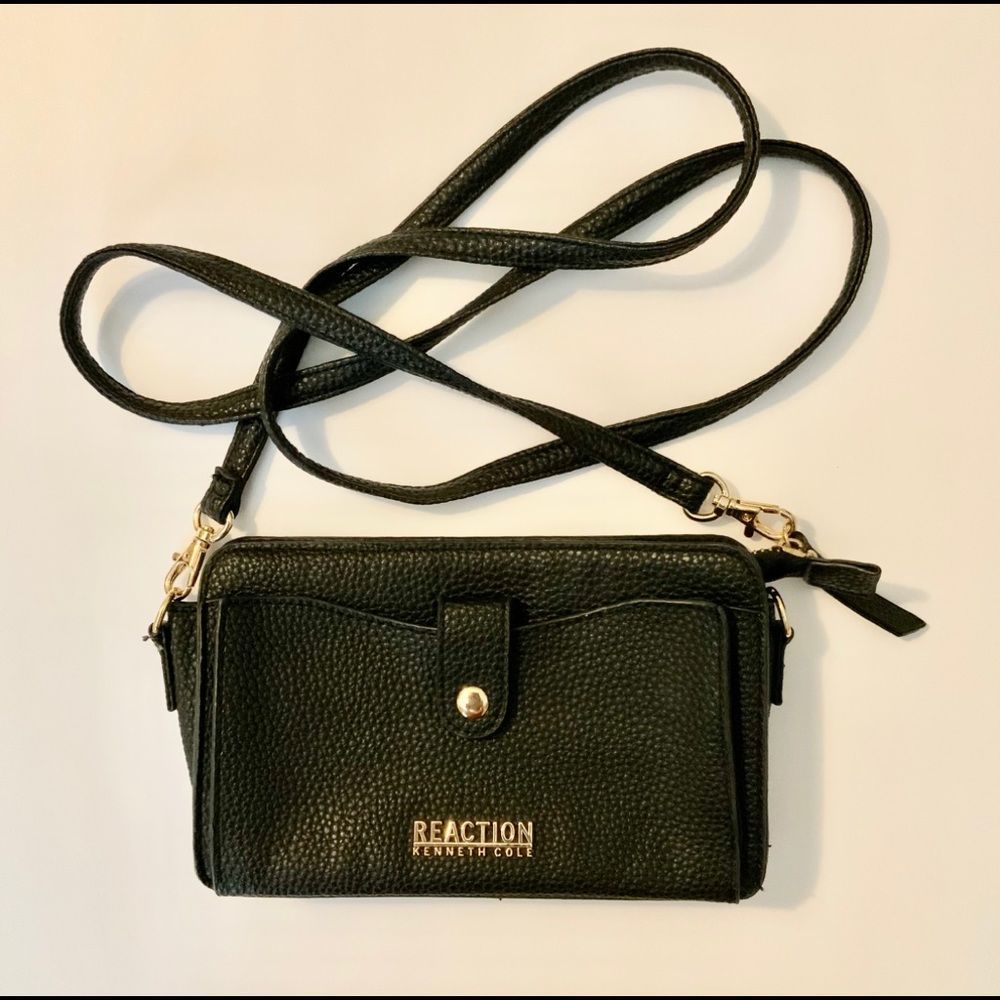 Kenneth Cole Reaction Mini Cross Body Bag-Black